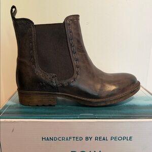 Roan by BedstuHostile Dark Brown Leather Ankle Boots